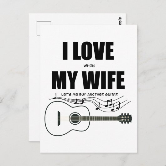 Ich Liebe, wenn meine Ehefrau mir eine andere Gita Postkarte (Vorne/Hinten)