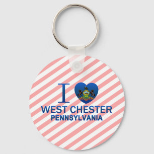 Ich liebe West Chester, PA Schlüsselanhänger