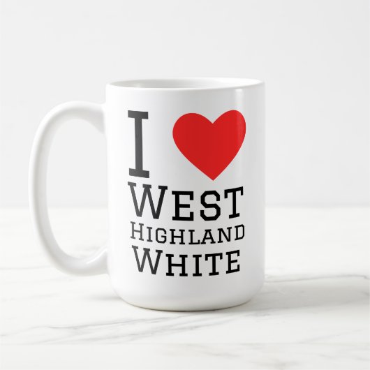Ich liebe West Highland White Kaffeetasse (Links)