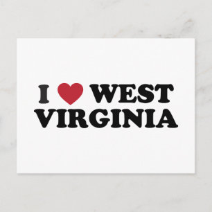Ich liebe West Virginia Postkarte