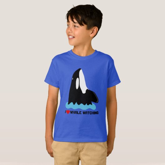 Ich Liebe Whale Orca Whale beobachten T-Shirt (Vorne ganz)