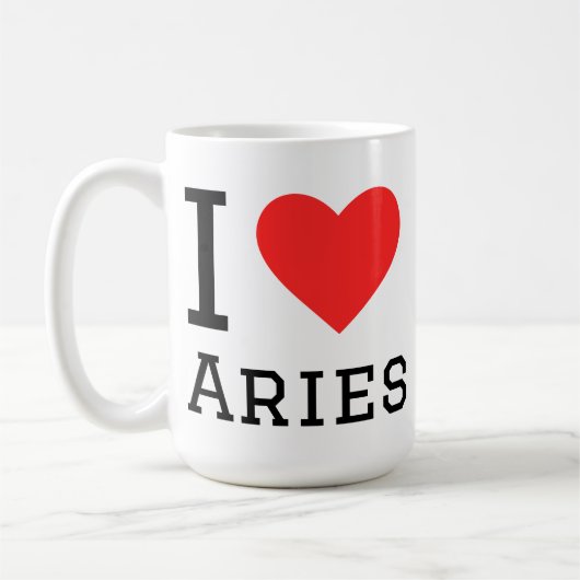 Ich liebe Widder Kaffeetasse (Links)