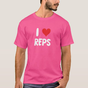 Ich liebe Wiederholungen - Fitnessstudio Gewichte T-Shirt