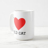 Ich liebe wilde Katzen Kaffeetasse (Vorderseite Links)
