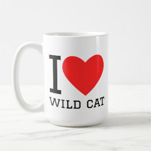 Ich liebe wilde Katzen Kaffeetasse