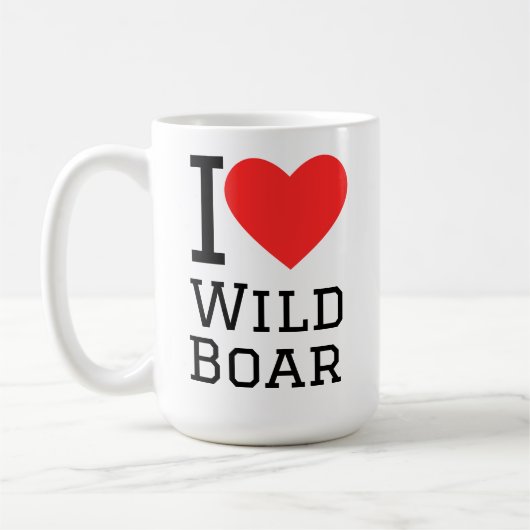 Ich liebe Wildschweine Kaffeetasse (Links)