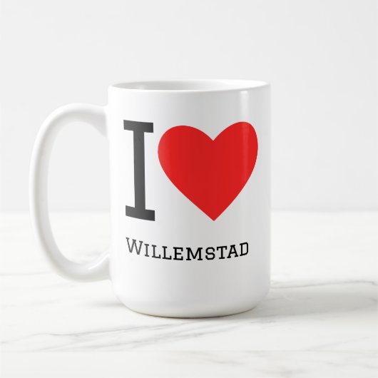 Ich liebe Willemstad Kaffeetasse (Links)