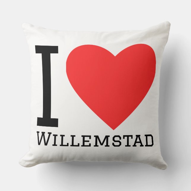 Ich liebe Willemstad Kissen (Vorderseite)