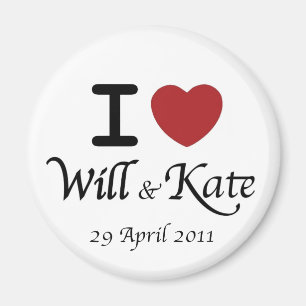 Ich liebe William und Kate Royal Wedding Magnet