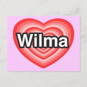 Ich Liebe Wilma. Ich Liebe dir Wilma. Herz Postkarte