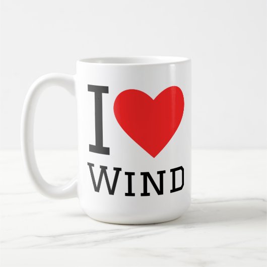 Ich liebe Wind Kaffeetasse (Links)