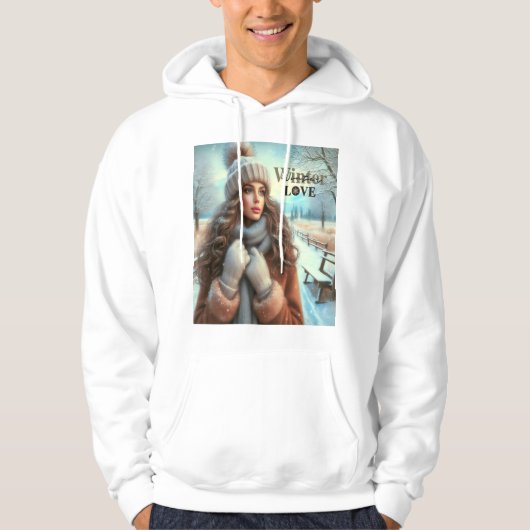 Ich Liebe Winter Hoodie (Vorderseite)