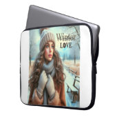 Ich Liebe Winter Laptopschutzhülle (Vorderseite Links)