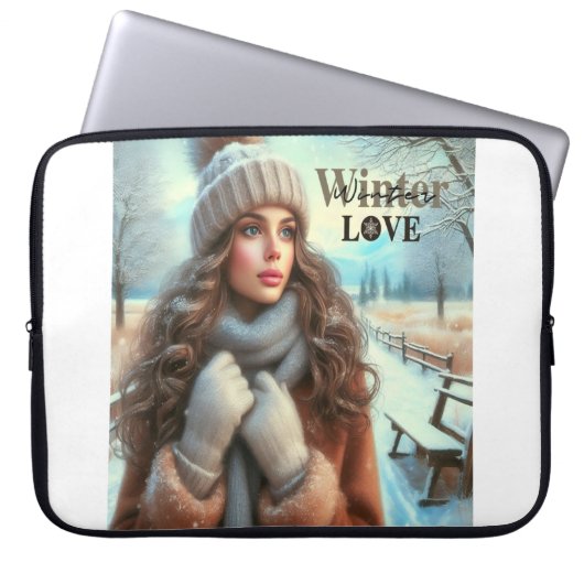 Ich Liebe Winter Laptopschutzhülle (Vorderseite)