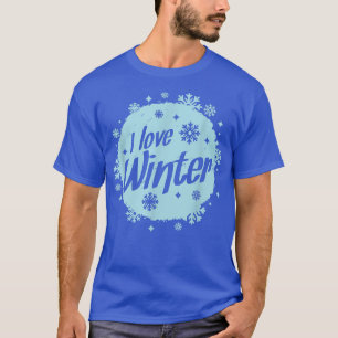 Ich liebe Winter-Schneeflocke T-Shirt