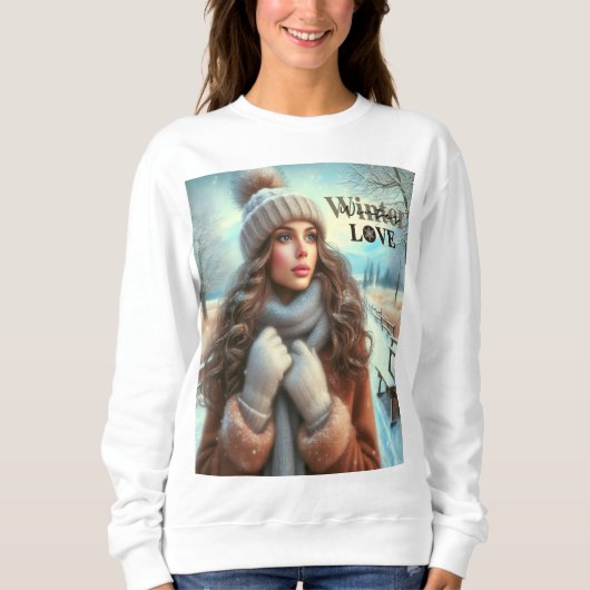 Ich Liebe Winter Sweatshirt (Vorderseite)