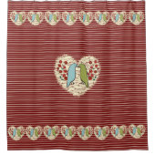 Ich Liebe Wintervögel und Berries Duschvorhang (Vorderseite)