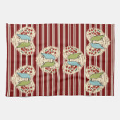 Ich Liebe Wintervögel und Berries Geschirrtuch (Horizontal)