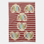 Ich Liebe Wintervögel und Berries Geschirrtuch (Vertikal)