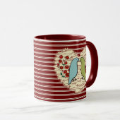 Ich Liebe Wintervögel und Berries Tasse (VorderseiteRechts)