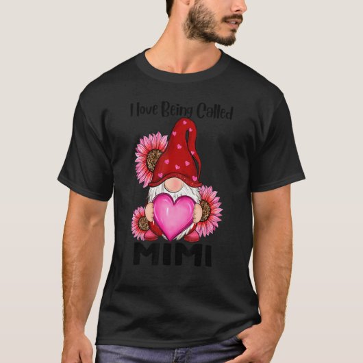 Ich Liebe wird als Mimi Gnome Valentine Day Sunfl T-Shirt (Vorderseite)