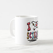 Ich liebe Wissenschaft Kaffeetasse (Vorderseite Links)