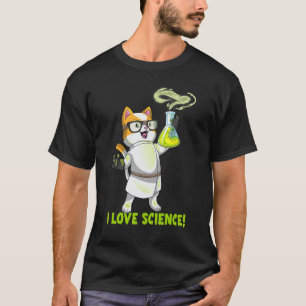 Ich liebe Wissenschaft Katze Chemie Süße Kation Po T-Shirt
