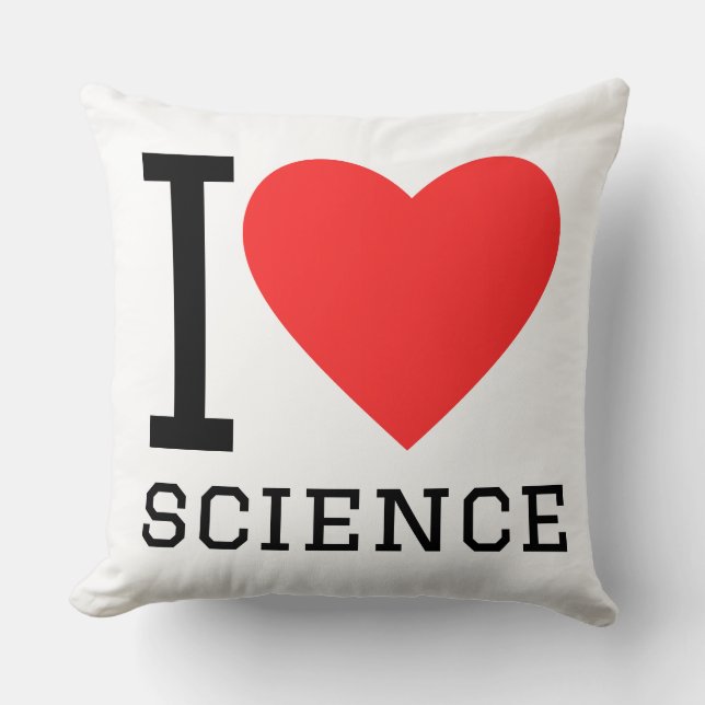 Ich liebe Wissenschaft Kissen (Vorderseite)