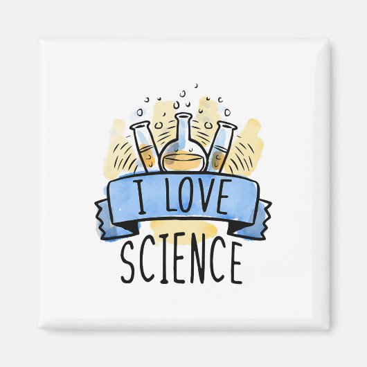Ich liebe Wissenschaft Magnet (Vorne)