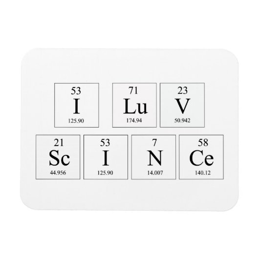 Ich Liebe-Wissenschaftsmagnete Magnet (Horizontal)