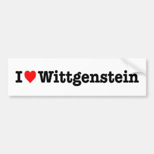 "ICH LIEBE WITTGENSTEIN " AUTOAUFKLEBER