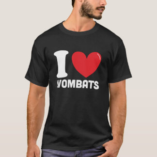 Ich Liebe Wombats, Bestes Wombat Liebesgeschenk T-Shirt