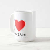 Ich liebe Wombats Kaffeetasse (Vorderseite Links)