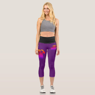Ich liebe WTF Feurig Capri Leggings