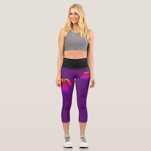 Ich liebe WTF Feurig Capri Leggings (Vorderseite)