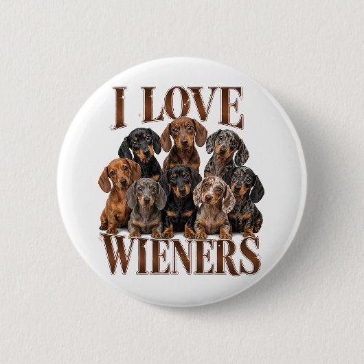 Ich liebe Würstchen Button (Vorderseite)