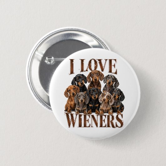 Ich liebe Würstchen Button (Vorne & Hinten)