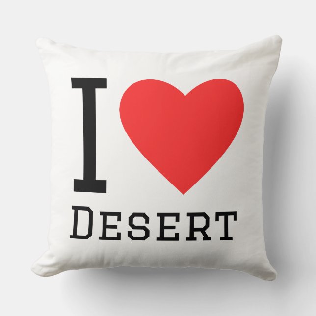 Ich liebe Wüste Kissen (Vorderseite)