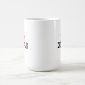 Ich liebe Xmas Candy Cane Herz Kaffeetasse (Mittel)