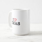 Ich liebe Xmas Candy Cane Herz Kaffeetasse (Vorderseite Links)