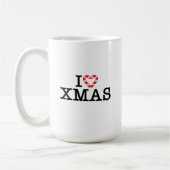 Ich liebe Xmas Candy Cane Herz Kaffeetasse (Links)