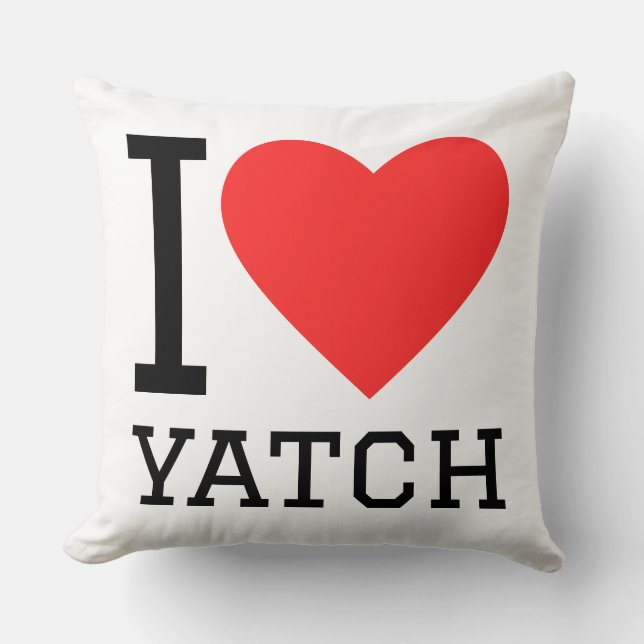 Ich liebe Yachten Kissen (Vorderseite)
