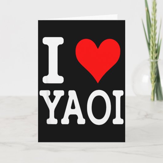 Ich liebe Yaoi Karte (Vorderseite)