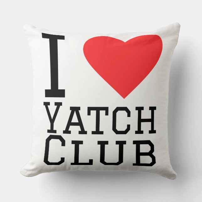 Ich liebe Yatch Club Kissen (Vorderseite)