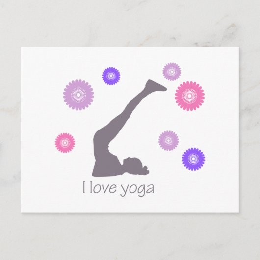 Ich Liebe Yoga cooles Design! Postkarte (Vorderseite)