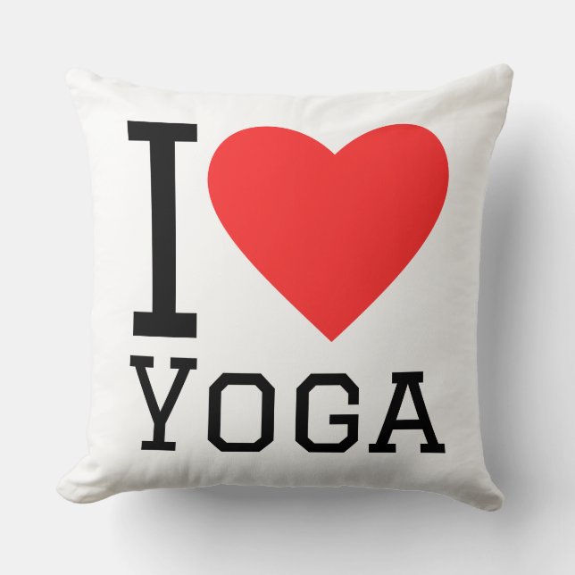 Ich liebe Yoga Kissen (Vorderseite)