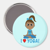 Ich Liebe Yoga! Magnet (Vorderseite/Rückseite)