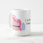 Ich Liebe Yoga mit Yoga Gear Kaffeetasse (Vorderseite Links)