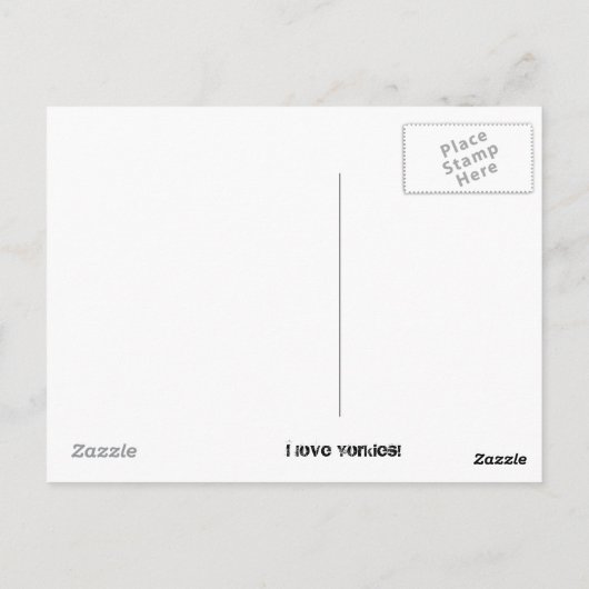 Ich Liebe Yorkies! Postkarte (Rückseite)