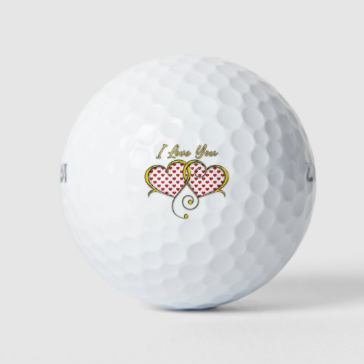 Ich liebe You Design Golfball (Vorderseite)